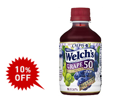 アサヒ 「Welch's」グレープ50 （280mlペットボトル） 1ケース24本入